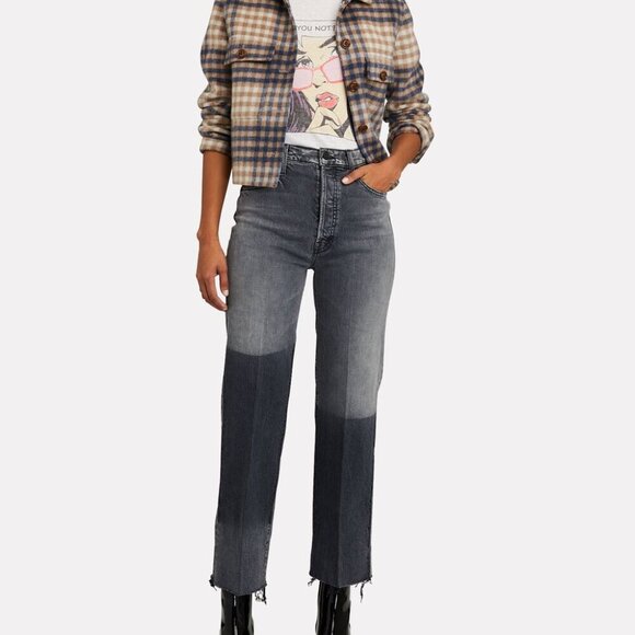 MOTHER Denim - Mother Washed Black The Rambler Ankle Fray Size 25